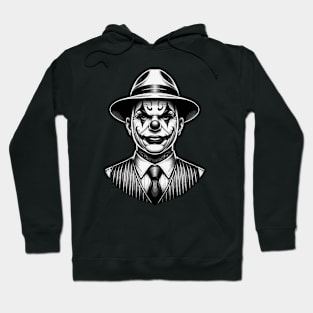 Pencil Art of Gangster Clown Hoodie